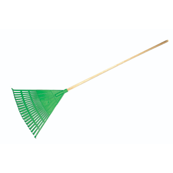 academy plastic leaf rake with wooden handle picture 1
