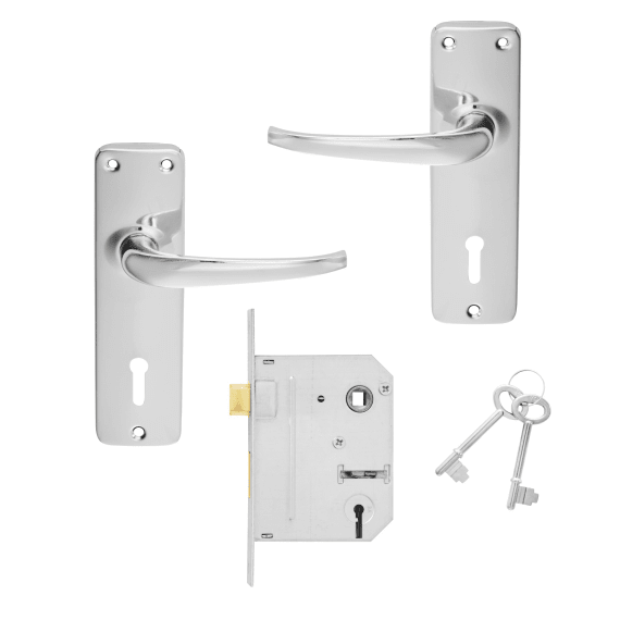 mackie lockset 2 lever sabs lock cp handle picture 1