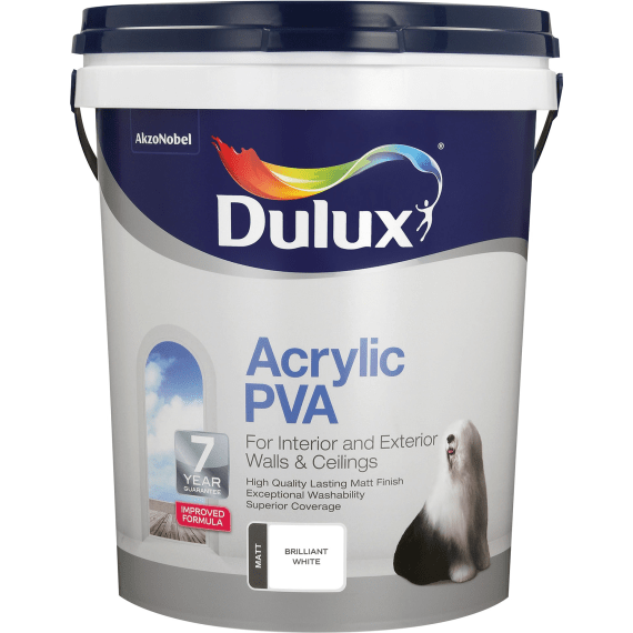 dulux acrylic pva brilliant white picture 1