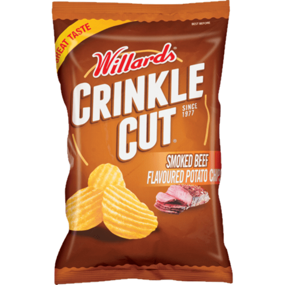 willards crinkle cut smoked beef 125g picture 1