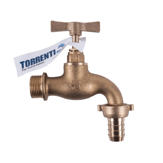 torrenti brass hose pipe tap heavy duty 15mm picture 1