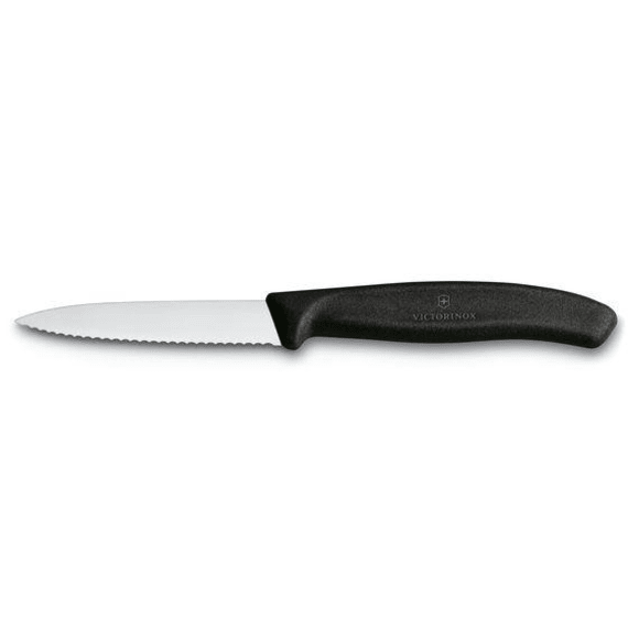 victorinox serrated paring knife 8cm black 2 picture 1