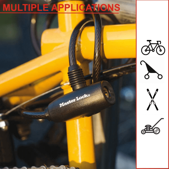 masterlock 1 8m cable bicycle lock picture 2