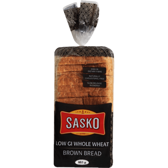 sasko brown whole wheat low gi bread 800g picture 1