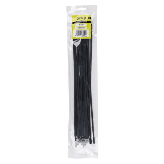 nexus cable ties 4 8x400mm t50l 20pk black picture 1