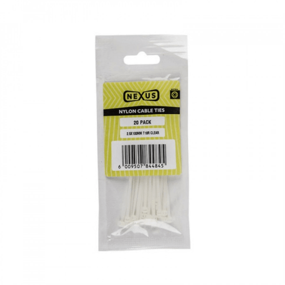 nexus cable ties 4 8x300mm t501 20pk clear picture 1