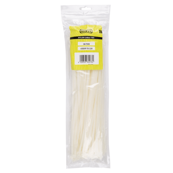 nexus cable ties 7 2x400mm t120r 100pk clear picture 1