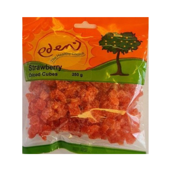 eden strawberry diced cubes 250g picture 1