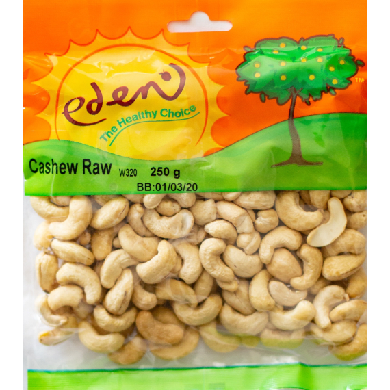 Eden Cashew Raw 250g Agrimark
