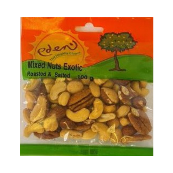 eden mixed nuts exotic roasted salted 100g picture 1