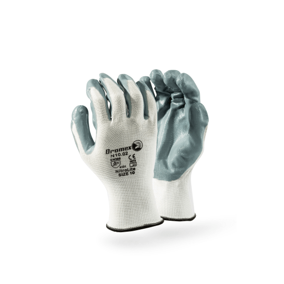 dromex gloves nitrolite grey palm picture 1