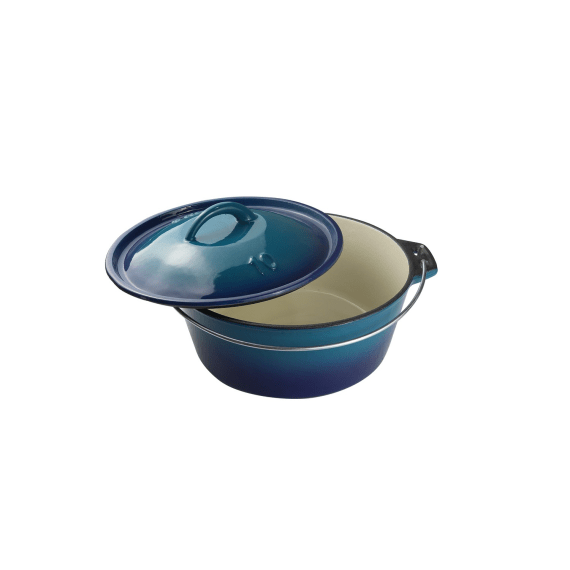 lk s cast iron enamel bake pot 10 blue picture 2