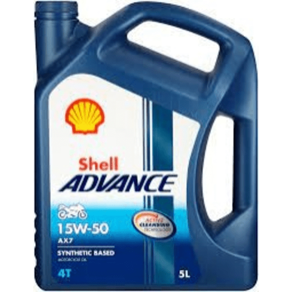 shell engine oil 4 stroke adv ax7 15w50 5l picture 1