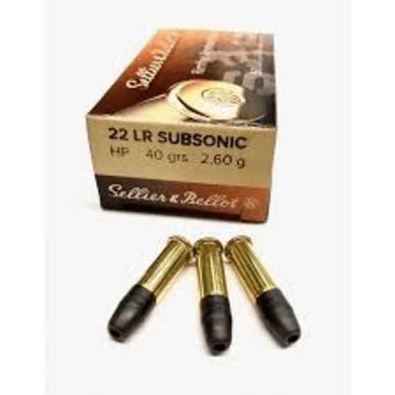 sellier bellot 22 lr subsonic hp 40gr ammo 50 picture 1