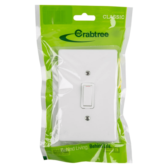 crabtree switch light 1l 1way complete 100x50mm picture 2