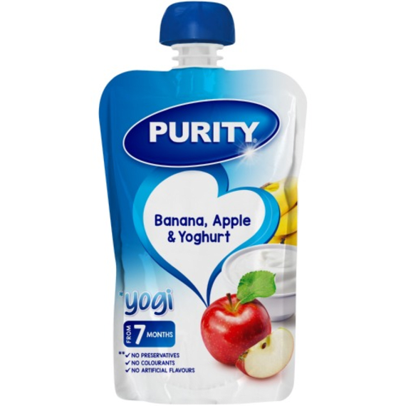 purity pouch banana apple yoghurt 110ml picture 1