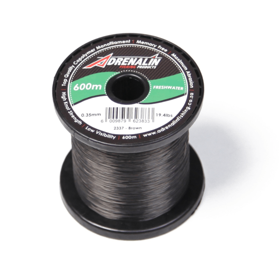 Adrenalin 0.25mm Brown Freshwater 600m Fish Line