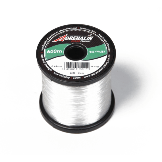 Adrenalin 0.2mm Clear Freshwater 600m Fishing Line