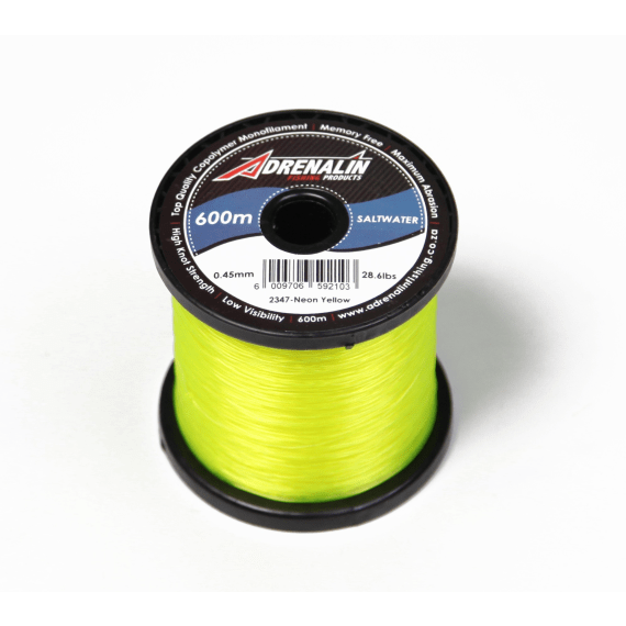 Adrenalin 0.5mm Neon Saltwater 600m Fishing Line