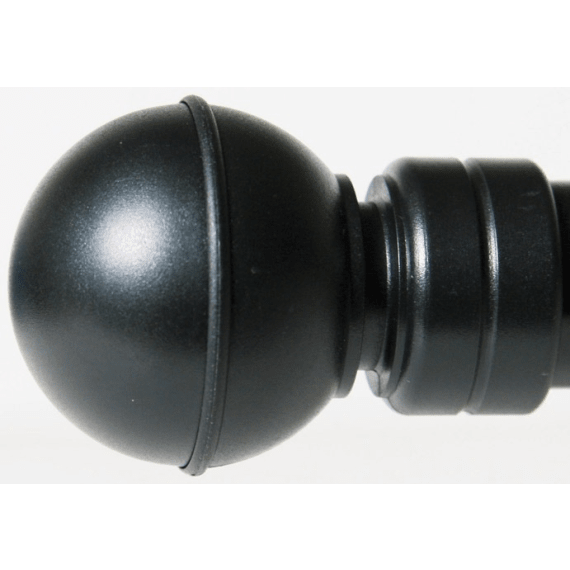 kirtech finial plastic ball black 25mm 2pk picture 1