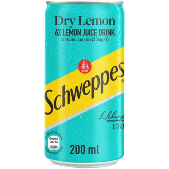 schweppes dry lemon can 200ml picture 1