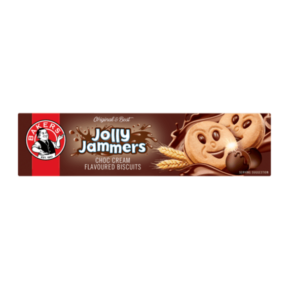 bakers jolly jammers choc cream 200g picture 1