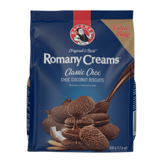 bakers romany creams classic choc 500g picture 1