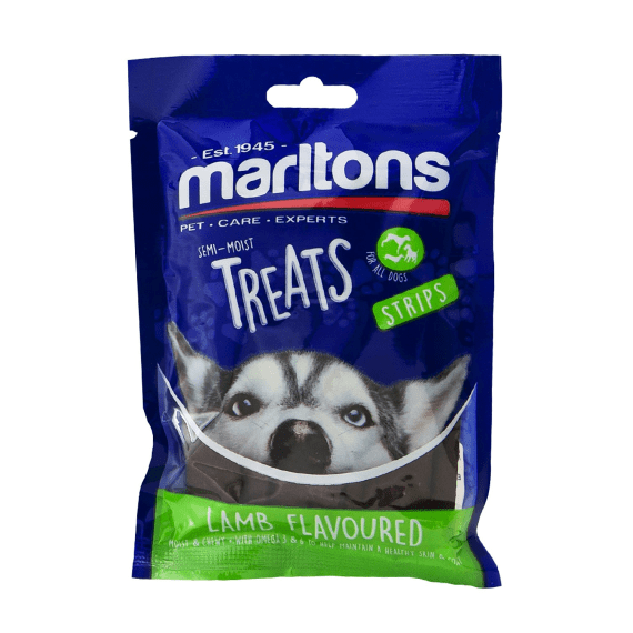 marltons dog treats lamb flavoured strips 120g picture 1