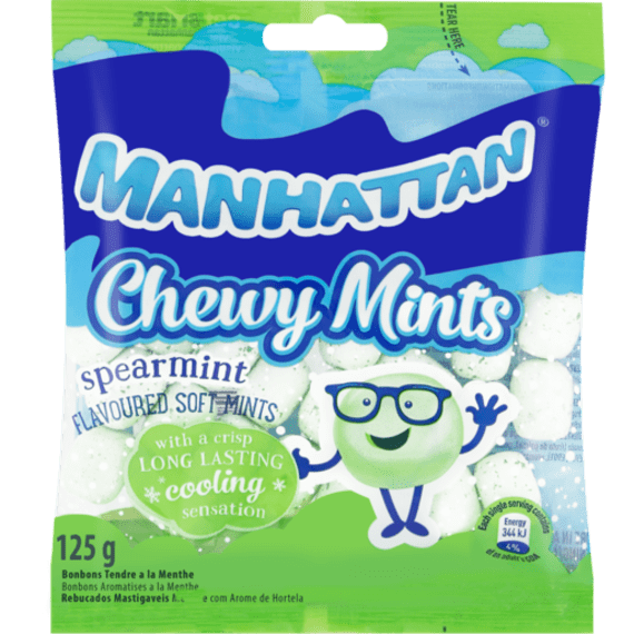 manhattan chewy mints spearmint 125g picture 1