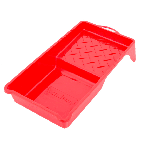 academy red plastic paint tray 140mm picture 1