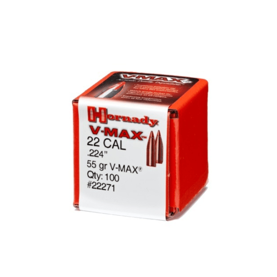 hornady 22 cal 224 55gr v max bullets 100 picture 3