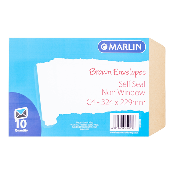 marlin envelopes c4 brown s s 10 s picture 1