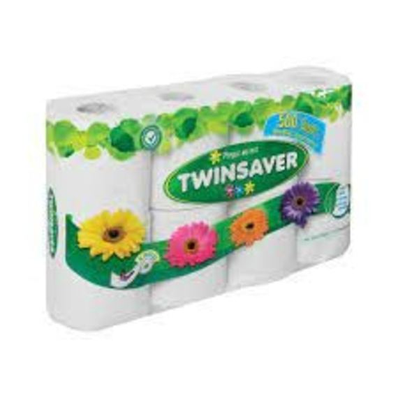 twinsaver 1ply toilet paper 6x8 rolls picture 1