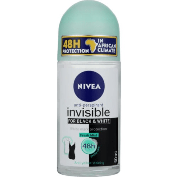 nivea roll on inv blk wht frsh mist 50ml picture 1