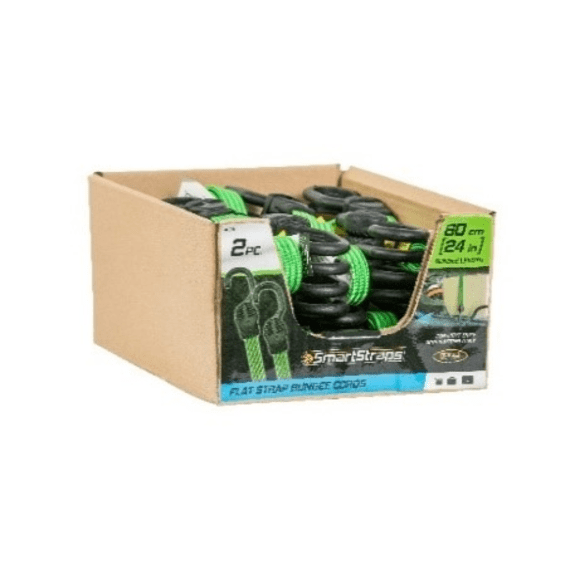 smart bungee 60cm flat strap bulk 2 pack green picture 1