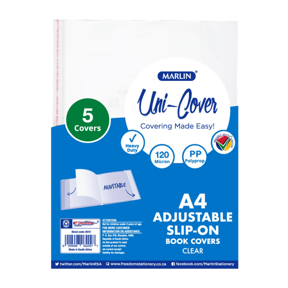 Marlin Plastic Book Cover A4 5's 120mc Agrimark