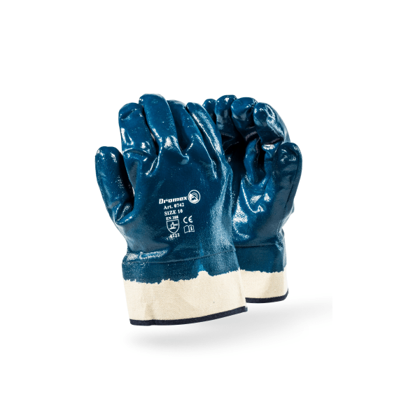 dromex gloves nitrile open cuff blue picture 1