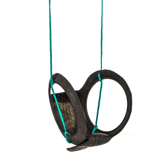 pole yard tyre swing with rope picture 1