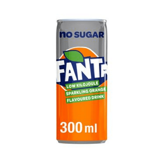 fanta no sugar can 300ml picture 1