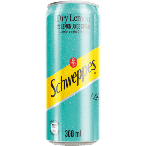 schweppes dry lemon can 300ml picture 1