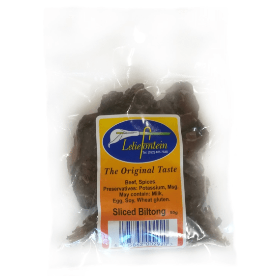 leliefontein sliced biltong 80g picture 1