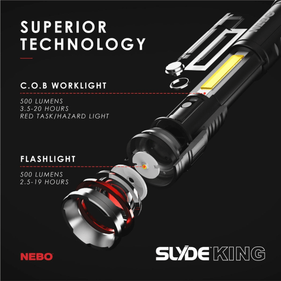 nebo slyde king 500 lumen torch picture 4