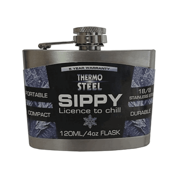 thermosteel sippy hip flask 120ml picture 1