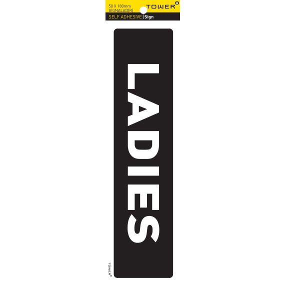 tower info ladies sign 50x195mm picture 1