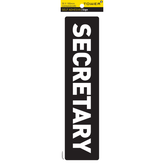 Secretary Report Sign Tower Info Secretary Sign 50x195mm | Agrimark
