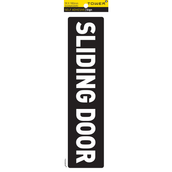 tower info sliding door sign 50x195mm picture 1