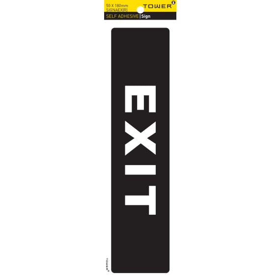 tower info exit sign 50x195mm picture 1