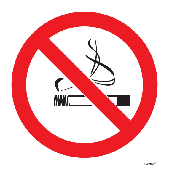 tower abs no smoking sign 190x190mm picture 1