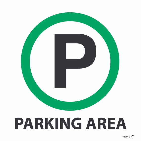 tower abs parking sign 190x190mm picture 1