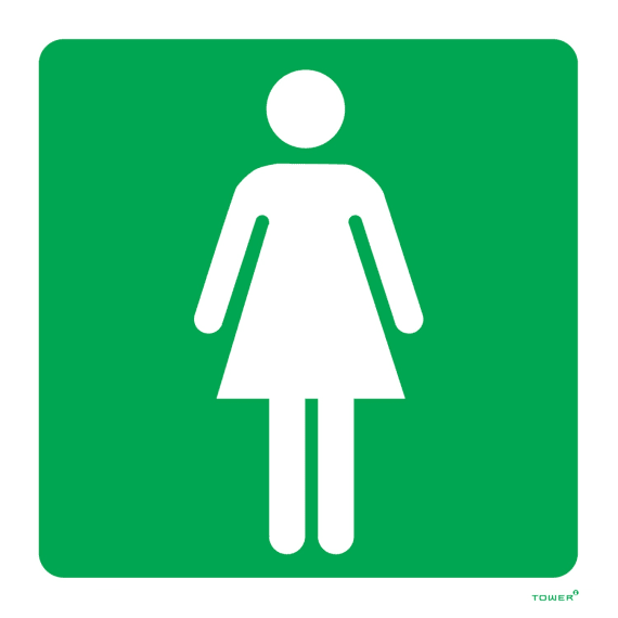 tower abs ladies toilet sign 150x150mm picture 1